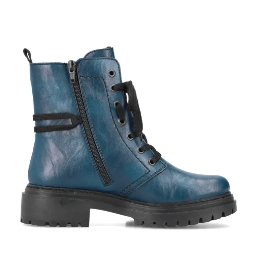 Rieker Damen Biker Boots cyanblau