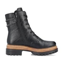 Rieker Damen Biker Boots asphaltschwarz