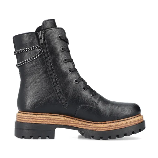 Rieker Damen Biker Boots asphaltschwarz