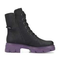 Rieker Damen Biker Boots nachtschwarz-purple