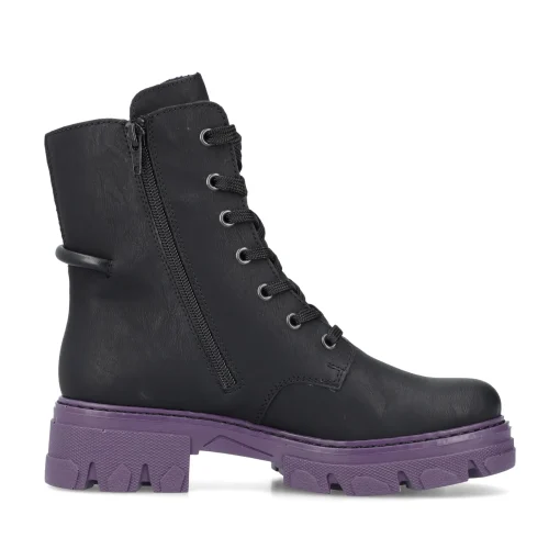 Rieker Damen Biker Boots nachtschwarz-purple