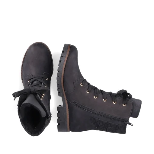 Rieker Damen Biker Boots tiefschwarz