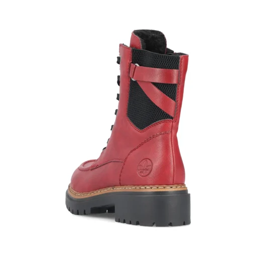 Rieker Damen Biker Boots erdbeerrot