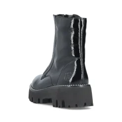 Rieker Damen Biker Boots glanzschwarz