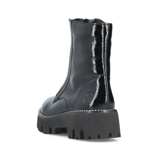Rieker Damen Biker Boots glanzschwarz