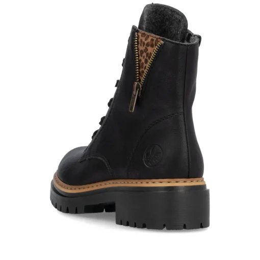 Rieker Damen Biker Boots nachtschwarz