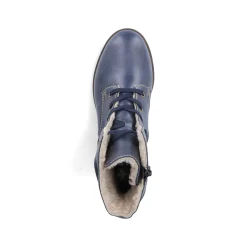 Rieker Damen Biker Boots ozeanblau