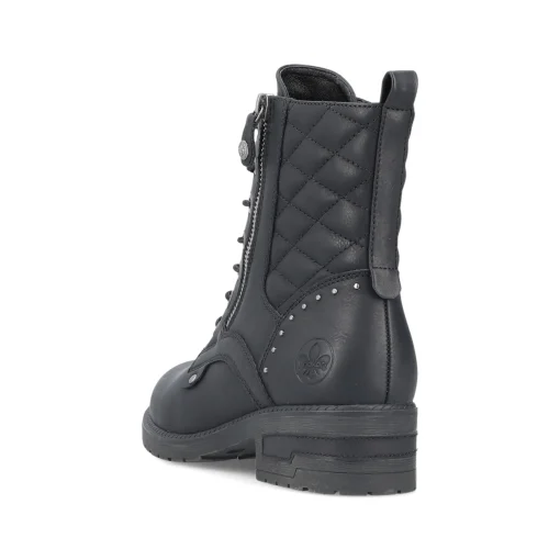Rieker Damen Biker Boots nachtschwarz