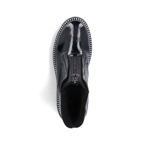 Rieker Damen Biker Boots glanzschwarz