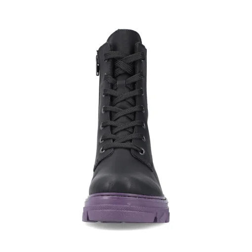 Rieker Damen Biker Boots nachtschwarz-purple