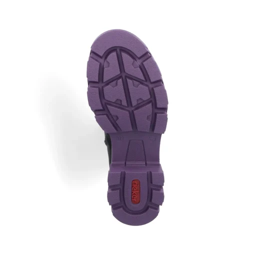 Rieker Damen Biker Boots nachtschwarz-purple