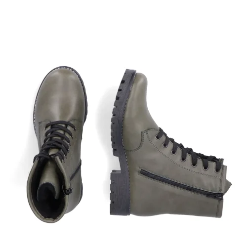 Rieker Damen Biker Boots graugrün