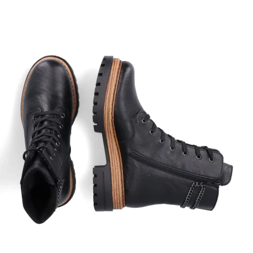 Rieker Damen Biker Boots asphaltschwarz