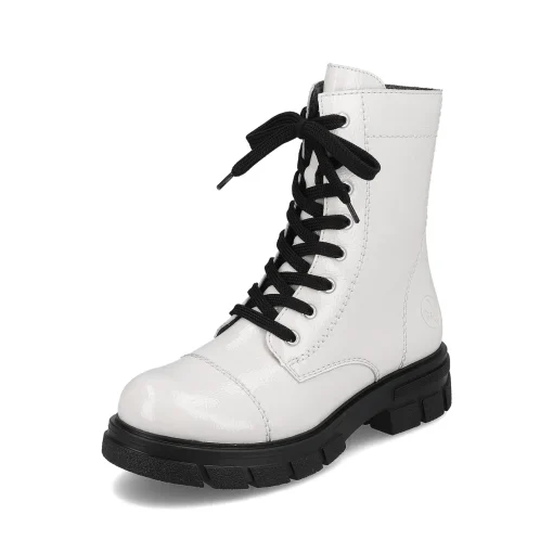 Rieker Damen Biker Boots reinweiß