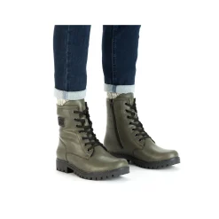 Rieker Damen Biker Boots graugrün