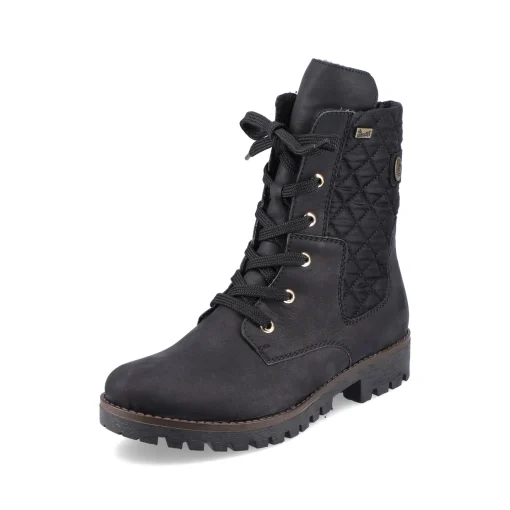 Rieker Damen Biker Boots tiefschwarz