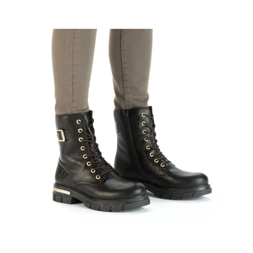 Rieker Damen Biker Boots nachtschwarz