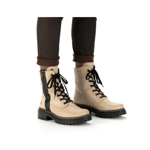 Rieker Damen Biker Boots vanillebeige