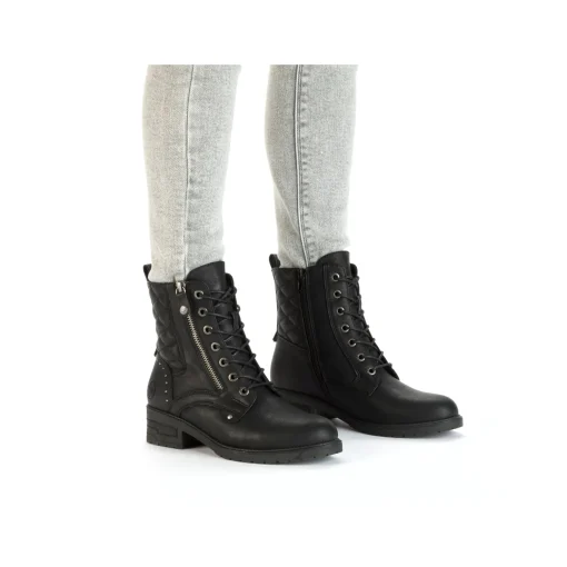 Rieker Damen Biker Boots nachtschwarz