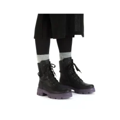 Rieker Damen Biker Boots nachtschwarz-purple