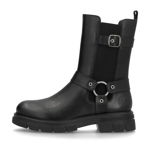 Rieker Damen Chelsea Boots mitternachtsschwarz