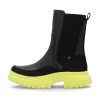 Rieker Damen Chelsea Boots urbanschwarz-neongrün
