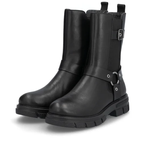 Rieker Damen Chelsea Boots mitternachtsschwarz