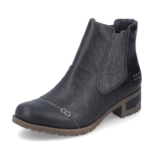 Rieker Damen Chelsea Boots asphaltschwarz