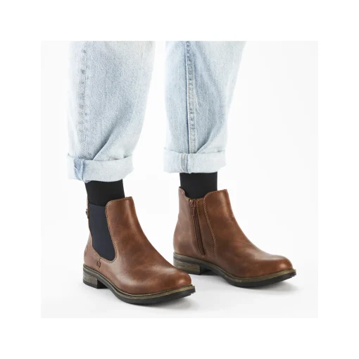 Rieker Damen Chelsea Boots nougatbraun