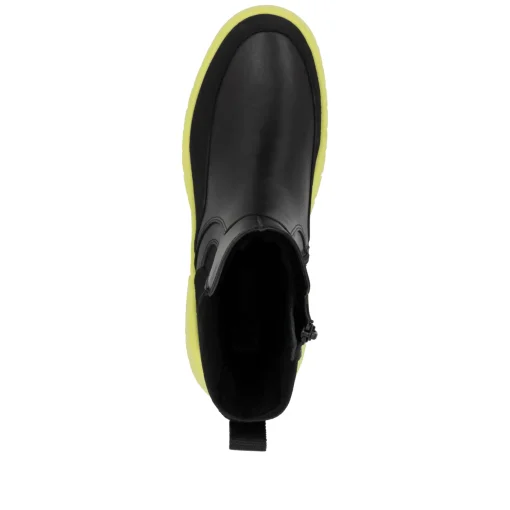 Rieker Damen Chelsea Boots urbanschwarz-neongrün