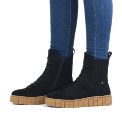 Rieker Damen Chelsea Boots urban-black sand-beige