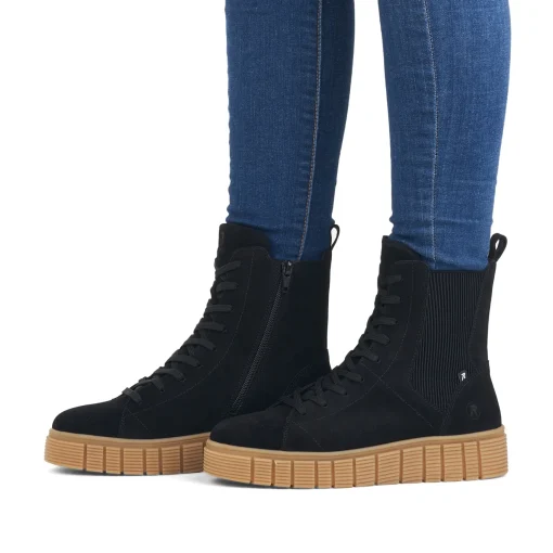 Rieker Damen Chelsea Boots urban-black sand-beige