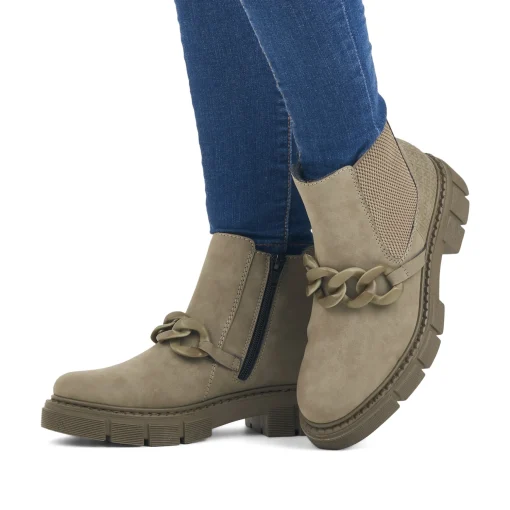 Rieker Damen Chelsea Boots armeegrün