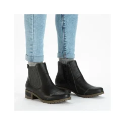 Rieker Damen Chelsea Boots asphaltschwarz