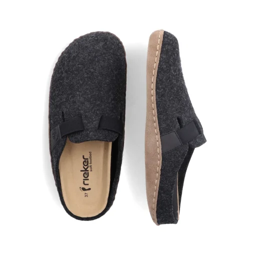 Rieker Damen Clogs asphaltschwarz