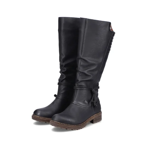 Rieker Damen Hochschaftstiefel tiefschwarz