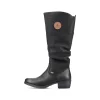 Rieker Damen Hochschaftstiefel tiefschwarz