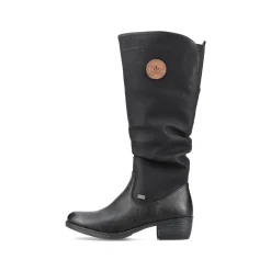 Rieker Damen Hochschaftstiefel tiefschwarz