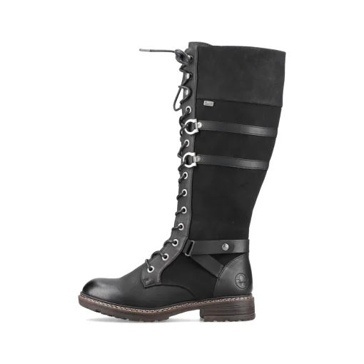 Rieker Damen Hochschaftstiefel tiefschwarz