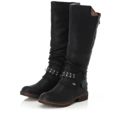 Rieker Damen Hochschaftstiefel nachtschwarz