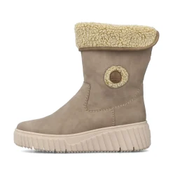Rieker Damen Hochschaftstiefel graubeige