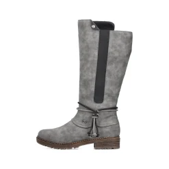 Rieker Damen Hochschaftstiefel stahlgrau