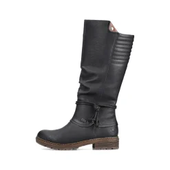 Rieker Damen Hochschaftstiefel tiefschwarz