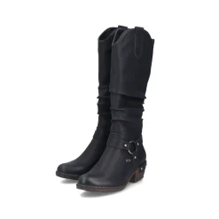 Rieker Damen Hochschaftstiefel nachtschwarz