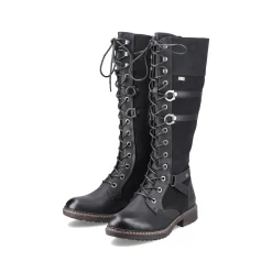 Rieker Damen Hochschaftstiefel tiefschwarz