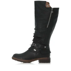 Rieker Damen Hochschaftstiefel nachtschwarz