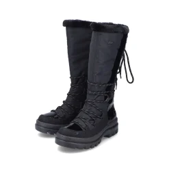 Rieker Damen Hochschaftstiefel graphitschwarz