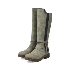 Rieker Damen Hochschaftstiefel laubgrün