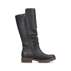 Rieker Damen Hochschaftstiefel tiefschwarz