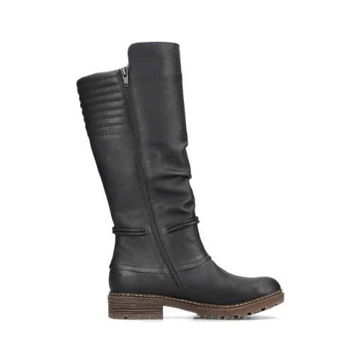 Rieker Damen Hochschaftstiefel tiefschwarz